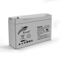 Акумуляторна батарея AGM RITAR RT6100, Gray Case, 6V 10Ah (150 х 50 х 93 (99)) Q10