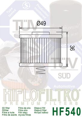 HIFLO HF540 - Фильтр масляный