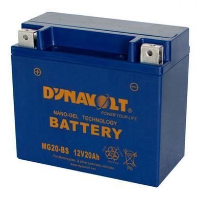 DYNAVOLT MG20-BS Акумулятор 20 А/ч, 215 А, (+/-), 175х87х155 мм