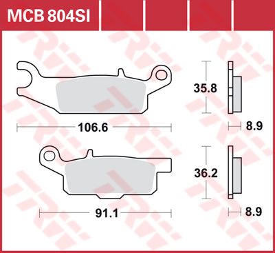 LUCAS MCB804SI - Тормозные колодки