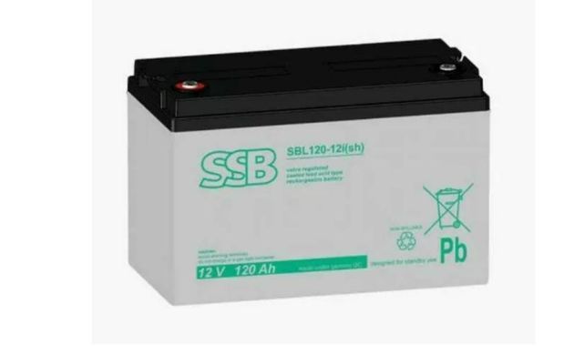 Аккумуляторная батарея SSB SBL 120-12i AGM 120А 12B, (330х171х222 мм), вес 35,5 кг