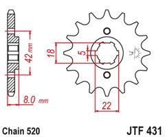 JTF431,13 Звезда передняя