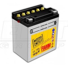 Мотоакумулятор FIAMM FB14L-A2 12V,14Ah,д. 135, ш. 91, в.167, объем 0,8, вес 4,5 кг,CCA(-18C):150,электролит в к-те