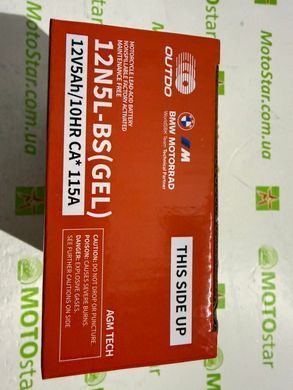 12N5L-BS OUTDO (GEL) Акумулятор гель, 12V, 5Ah, 119x60x129 мм