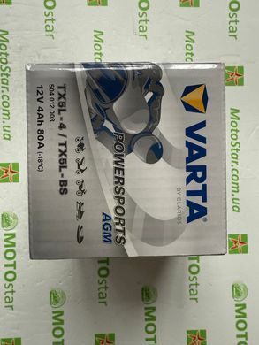 Аккумулятор VARTA YTX5L-BS (YTX5L-4) Powersports AGM 4 А/ч, 80 А, (-/+), 114х71х106 мм