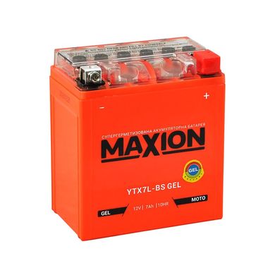 YTX7L-BS MAXION (GEL) Мото акумулятор гелевий, 12V, 7Ah, 113x70x132 мм