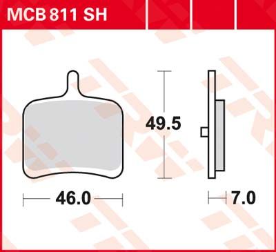 LUCAS MCB811SH - Гальмівні колодки задні