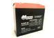 Тяговий акумулятор MotoTech 6-DZM-20 12V 20Ah M4 181х77х167 мм вага 6,5 кг