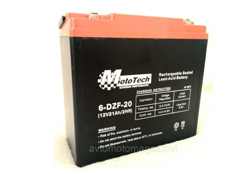 Купить Тяговый аккумулятор MotoTech 6-DZM-20 12V 20Ah M4