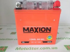 12N5L-BS MAXION (GEL) Мото аккумулятор гелевый, 12V, 5Ah, 119x60x129 мм
