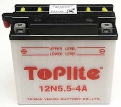 Мотоакумулятор TOPLITE 12N5,5-4A 12V, 5,5Ah, д. 138, ш. 61, в.131, обсяг 0,04, вага 2,4 кг