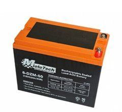 Тяговий акумулятор MotoTech 6-DZM-50 12V 52АН/3HR M4 (224х122х180 мм)