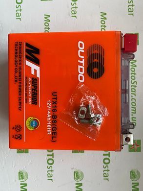 Акумулятор OUTDO YTX16-BS 12V, 14Аh GEL, 148x87x161 мм, вага 5,04 кг