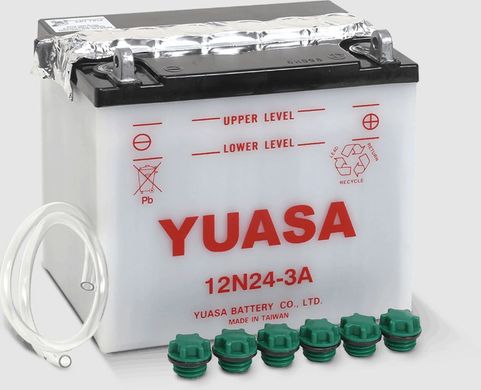 YUASA 12N24-3A Акумулятор 24 А/ч, 200 А, (-/+) 186х126х177 мм
