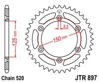 JT JTR897.52 - Звезда задняя