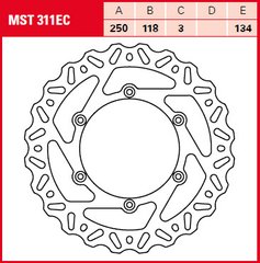 LUCAS MST311EC - Тормозной диск