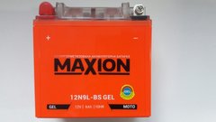 12N9-BS MAXION (GEL) Мото аккумулятор гелевый, 12V, 9Ah, 137x76x134 мм