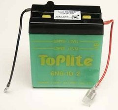 Мотоакумулятор TOPLITE 6N6-1D-2 6V, 6Ah, д. 99, ш. 57, в.111, обсяг 0,3, вага 1,3 кг, без електроліту