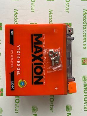 YTX14-BS MAXION (GEL) Мото аккумулятор гелевый, 12V, 12Ah, 150x87x145 мм