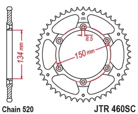 JTR460,48SC Звезда задняя