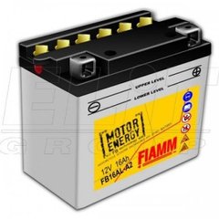 Мотоакумулятор FIAMM FB16AL-A2 12V,16Ah,д. 207, ш. 71, в.164, объем 1,2, вес 5,2 кг,CCA(-18C):180,электролит в к-те