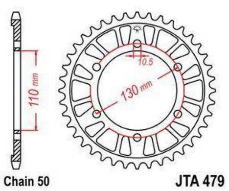 JT JTA479.45 - Зірка задня легкосплавна