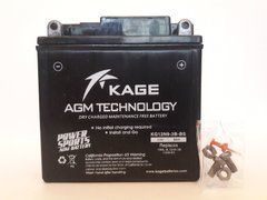 KAGE KG12N9-3B-BS Мото аккумулятор 9 A/ч, 95 A, (-/+), 135x75x139 мм