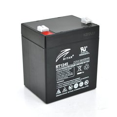 Акумуляторна батарея AGM RITAR RT1245B, Black Case, 12V 4.5Ah (90 х 70 х 101 (107)) Q10