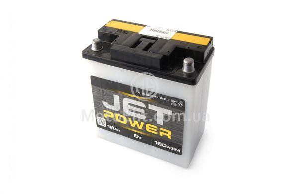 JET POWER 6V 18Аh 160 A, Акумулятор заливний, конус, #VOV