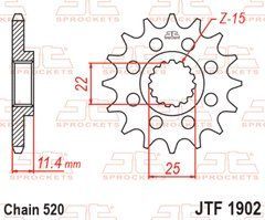 JTF1902,14 Передня зірочка HUSQVARNA SVARTPILEN; KTM ADVENTURE, DUKE, EGS, ENDURO, EXC, LC4, RALLY, SC, SM, SMC, SUPERCOMPETITION, SXC 350-790 1993-2019