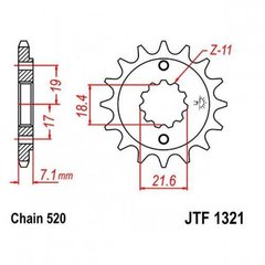 JT JTF1321.12 - Зірка передня