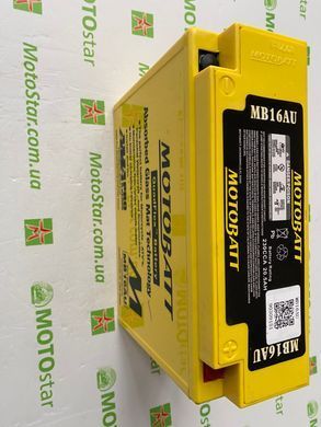 Motobatt MB16AU Мото акумулятор 20,5 А/ч, 230 А, (-/+), 207x72x164 мм
