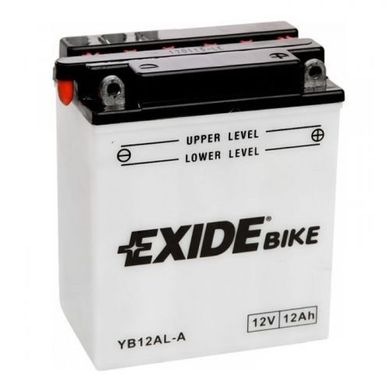EXIDE EB12AL-A, / YB12AL-A Мото аккумулятор 12 А/ч, 165 А, (-/+), 134х80х160 мм