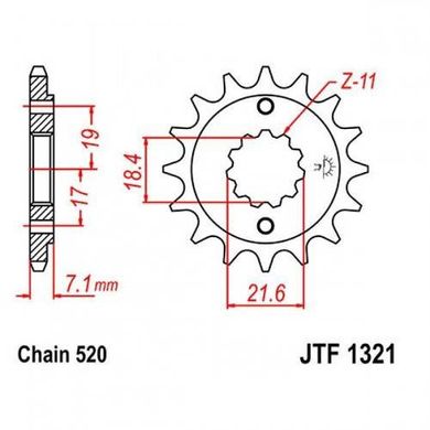 JT JTF1321.12 - Звезда передняя