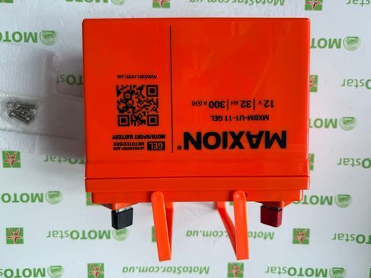 Мото акумулятор MAXION MXBM-U1-11 GEL 12V, 32Ah, 300A,&nbsp;195x130x180 мм, +/-