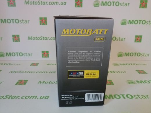 Motobatt MBT9B4 Акумулятор 9 А/ч, 115 А, (+/-), 150x70x104 мм