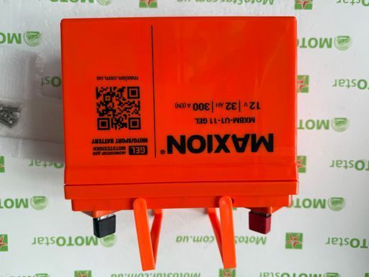 Мото акумулятор MAXION MXBM-U1-11 GEL 12V, 32Ah, 300A,&nbsp;195x130x180 мм, +/-