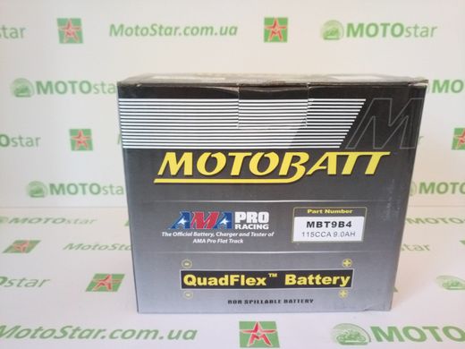 Motobatt MBT9B4 Акумулятор 9 А/ч, 115 А, (+/-), 150x70x104 мм