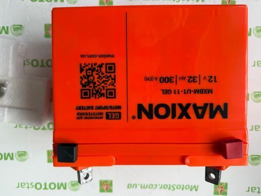 Мото акумулятор MAXION MXBM-U1-11 GEL 12V, 32Ah, 300A,&nbsp;195x130x180 мм, +/-