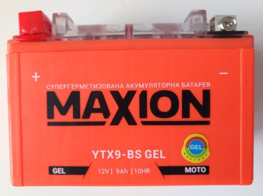YTX9-BS MAXION (GEL) Мото аккумулятор гелевый, 12V, 9Ah, 150x87x107 мм