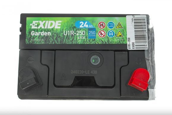 Акумуляторна батарея EXIDE U1R-250 24Ah 250A 197x132x186 +R (Garden) (U1R)
