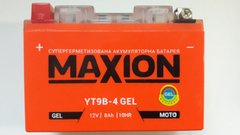 YT9B-4 MAXION (GEL) Мото акумулятор гелевий, 12V, 8Ah, 150x70x105 мм