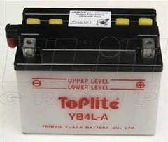 Мотоакумулятор TOPLITE YB4L-A 12V, 4Ah, д. 121, ш. 71, в.93, обсяг 0,3, вага 1,5 кг, без електроліту
