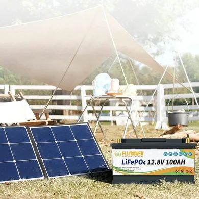 Акумулятор FlyPower LiFePO4 12V/100AH, 1280W*h, 50А/100А (літій-залізо-фосфатний акумулятор для ДБЖ (UPS))