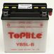 Мотоакумулятор TOPLITE YB5L-B 12V,5Ah,д. 121, ш. 61, в.131, объем 0,4, вес 2 кг,без электролита