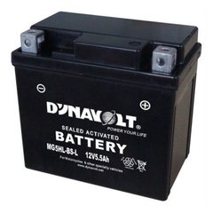 DYNAVOLT MG5HL-BS-L Мото аккумулятор 5,5 А/ч, 85 А, (-/+), 114х70х105 мм
