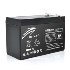 Аккумуляторная батарея AGM RITAR RT1270B, Black Case, 12V 7.0Ah ( 151 х 65 х 94 (100) ) Q10