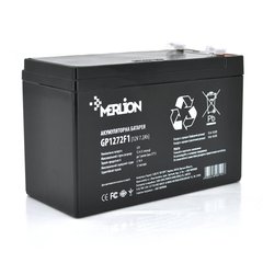 Аккумуляторная батарея MERLION AGM GP1272F1 12 V 7,2 Ah ( 150 x 65 x 95 (100) ) Black Q10