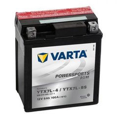 VARTA YTX7L-BS (YTX7L-4) Powersports AGM Аккумулятор 6 А/ч, 100 А, (-/+), 114х71х131 мм