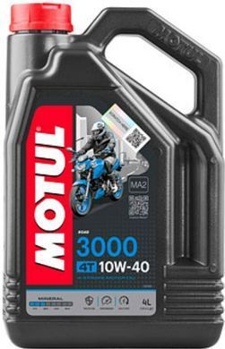 Масло для 4-х тактных двигателей. миниральное MOTUL 846041/3000 4T SAE 10W40 (4л)/107693